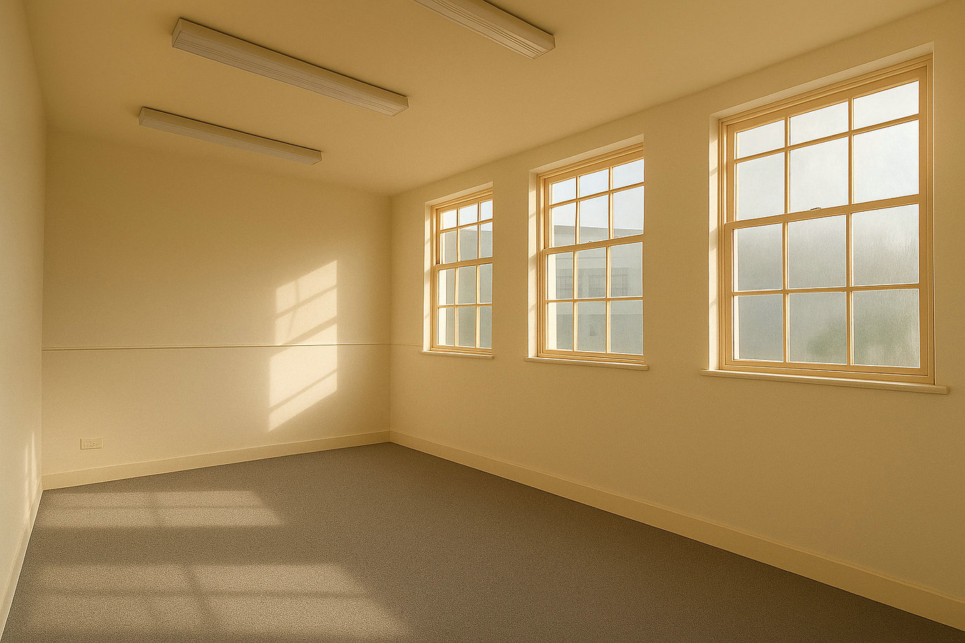 Natural light and equipment inside the studio.