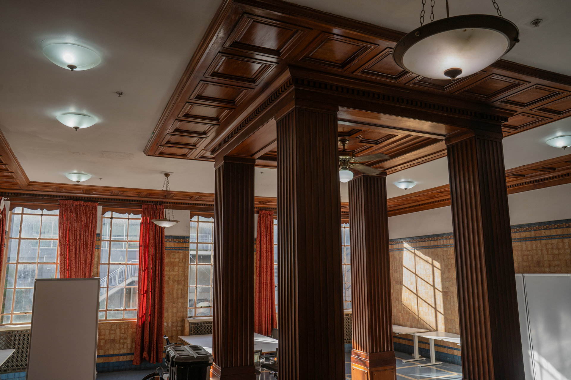 The light-filled Waiting Room with its heritage windows and open floor.