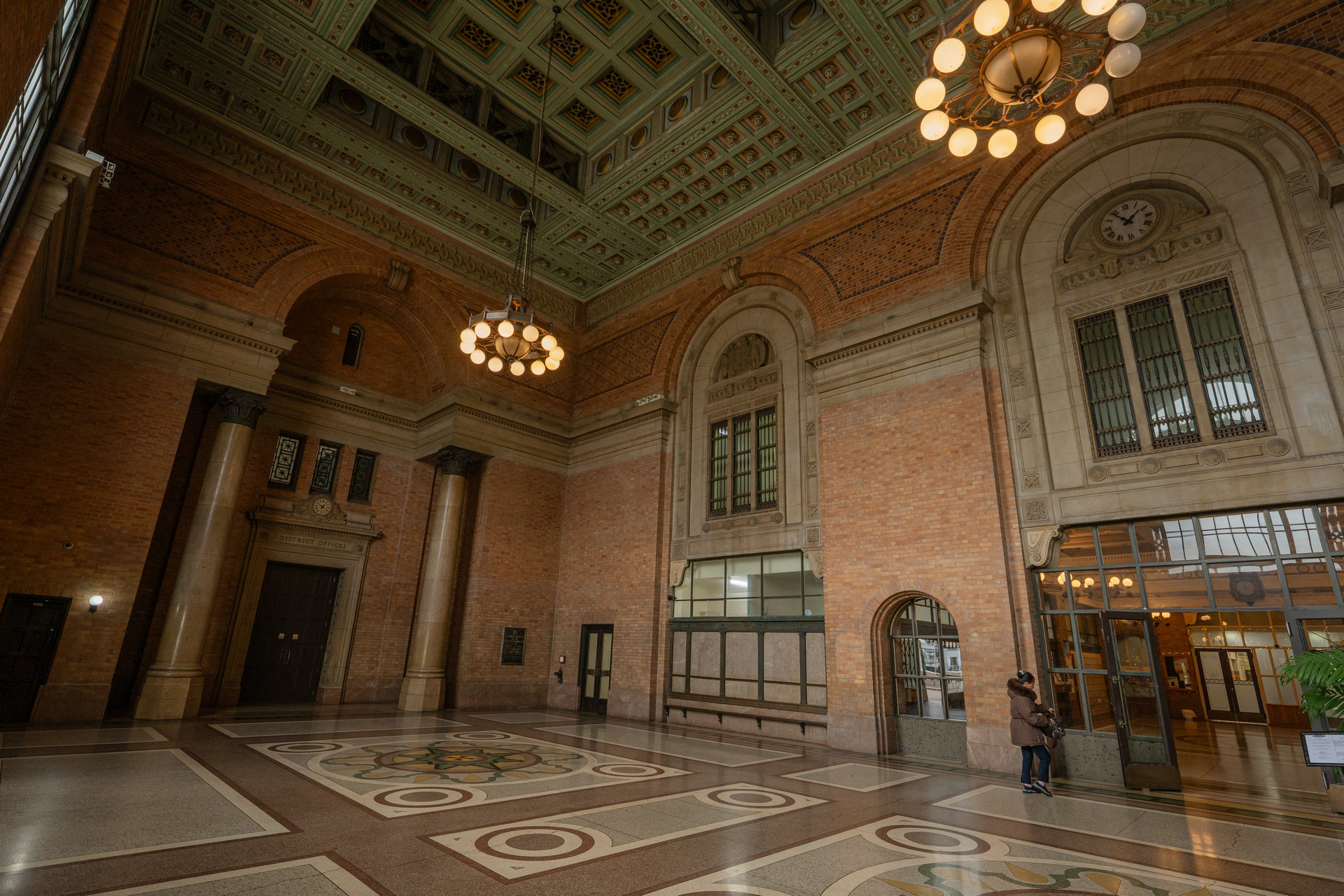 Original architectural details within the Grand Foyer.